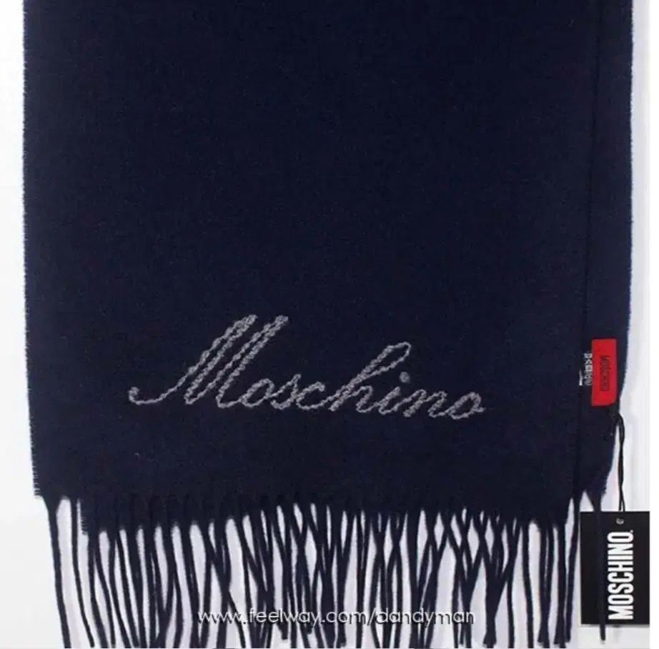 ♥ モスキーノ ネイビー ウール マフラー
