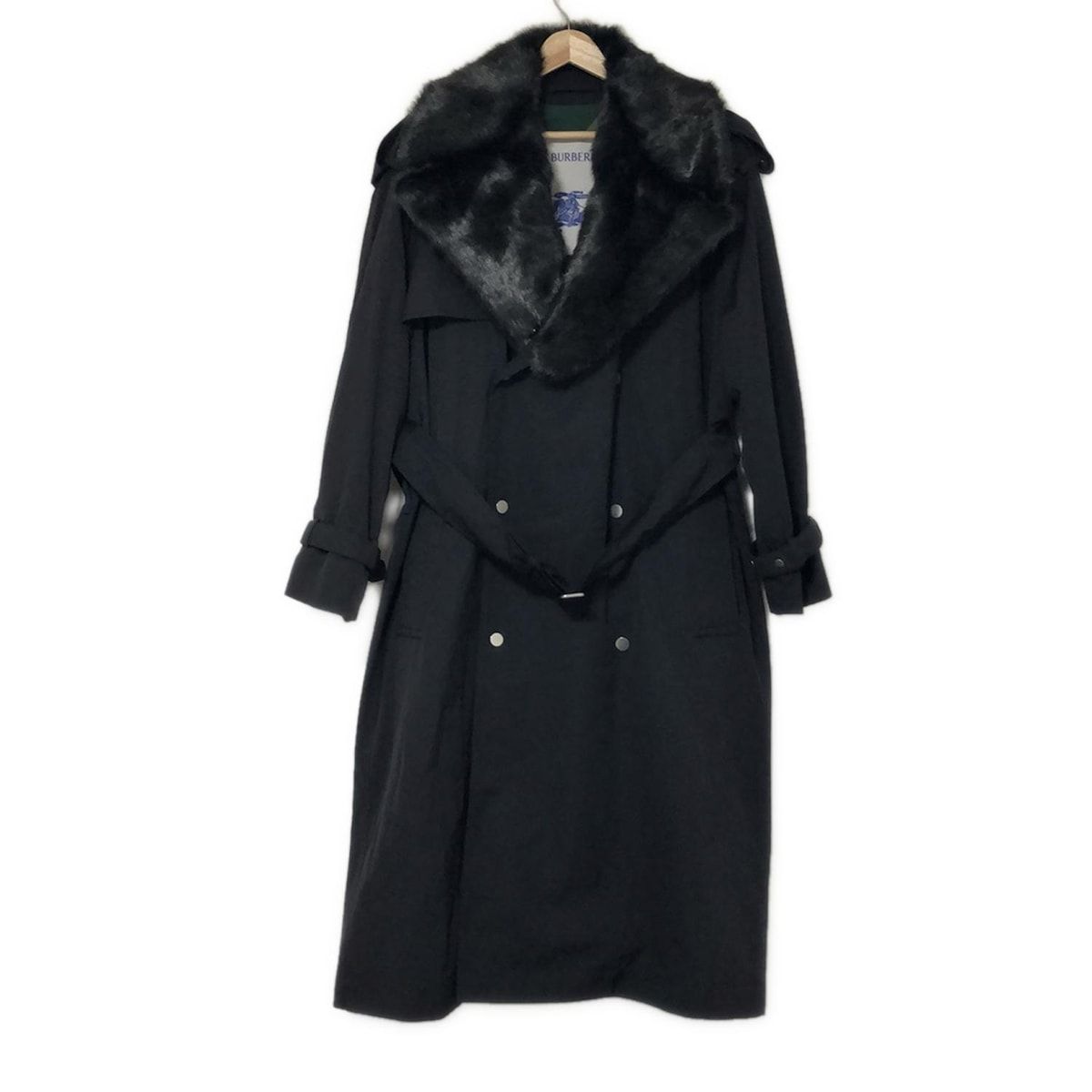 Burberry バーバリー コート サイズ36 S レディース - 8083641 黒 長袖|フェイクファー|ケニントン|春|秋