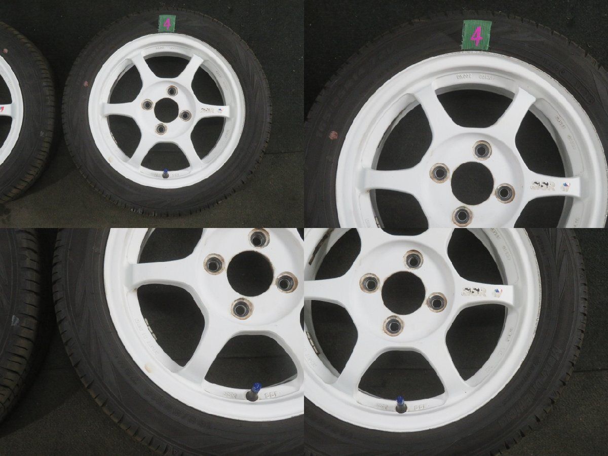 SSR タイプC スピードスター 14 × 5J +38 4H 100PCD ホイール オンロード Maxrun Efficla タイヤ付 /No.12098