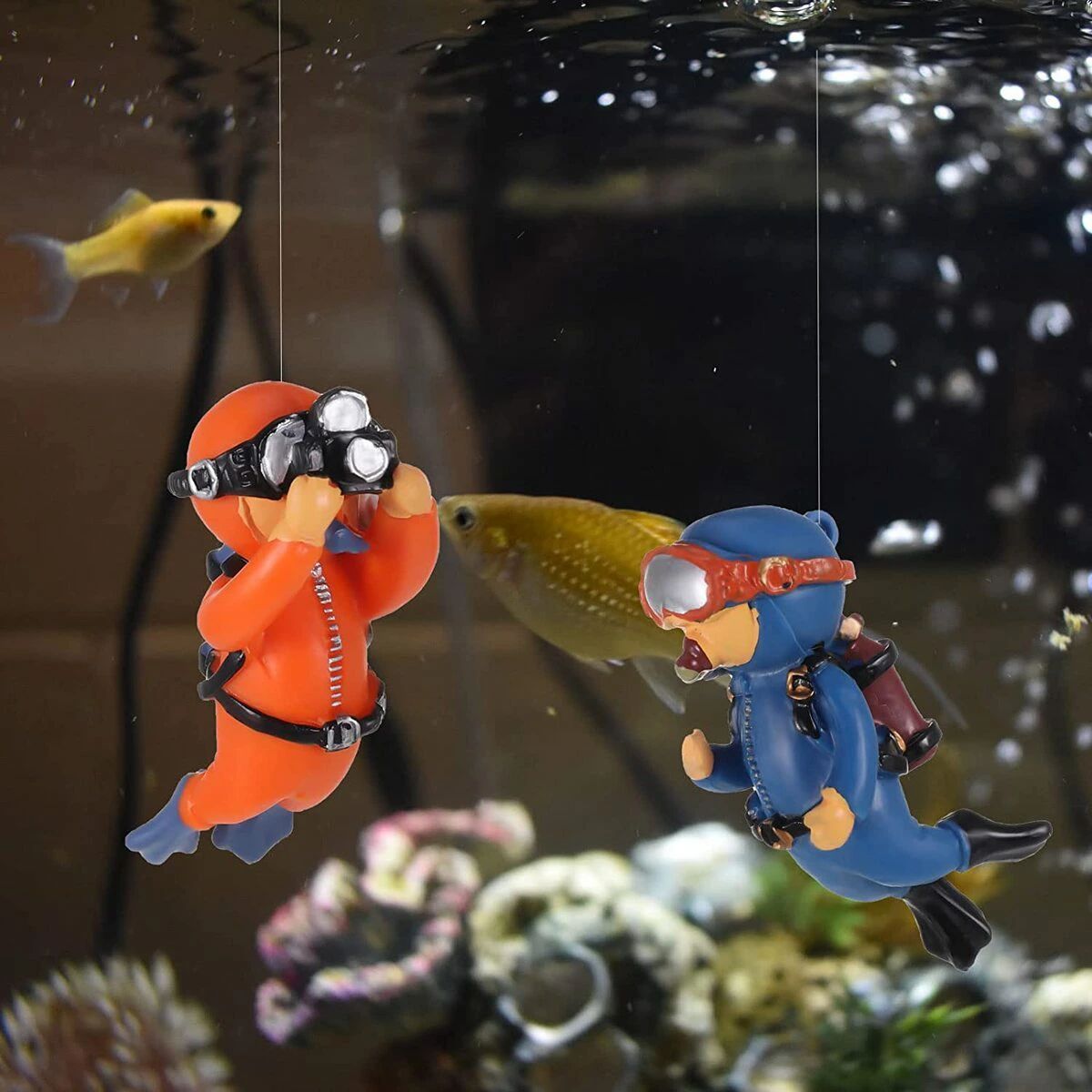 アクアリウム 水槽 オブジェ ダイバー 飾り 2点セット ダイバー アクアリウム 水槽 オブジェ ダイバー 飾り 2点セット ダイバー