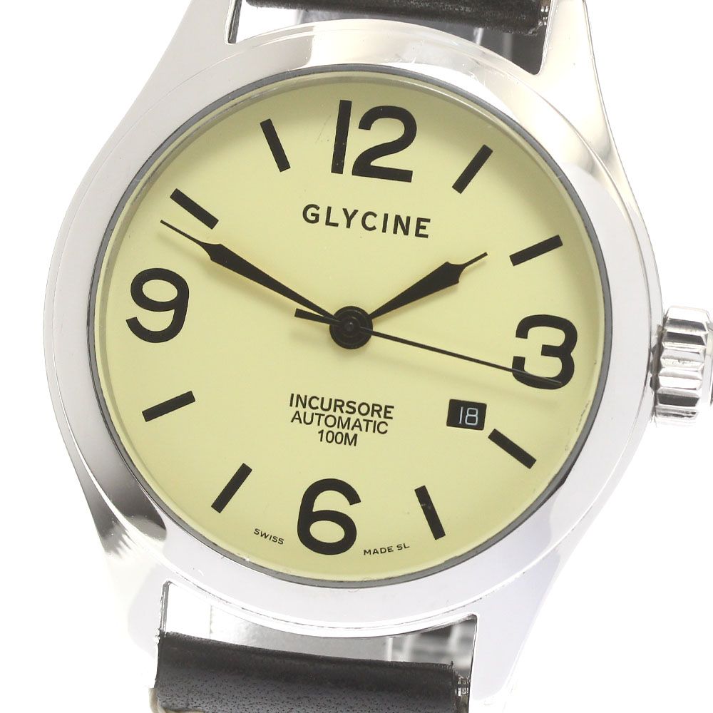 よ*ん様 グリシン GLYCINE 3821 インクルソーレ デイト 自動巻き グリシン GLYCINE 3821 インクルソーレ デイト 自動巻き メンズ 極美品