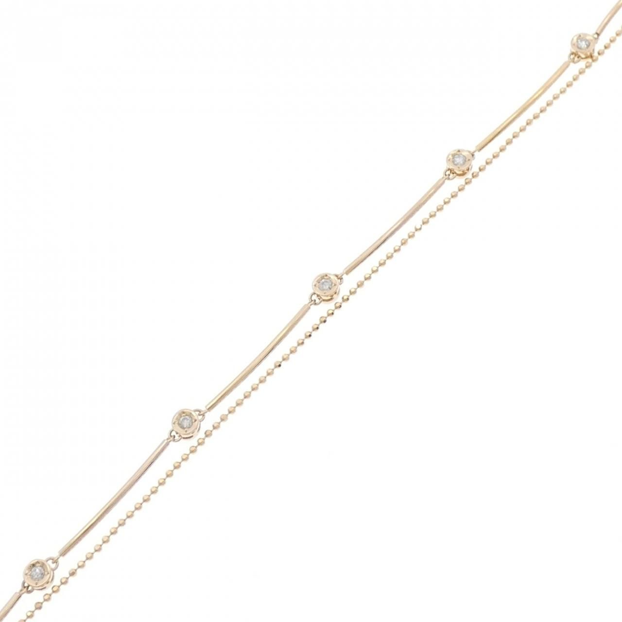 K18PG ダイヤモンド ブレスレット 0.20CT