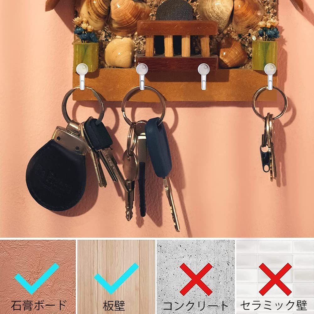 新着商品】おしゃれ フック 透明 目立たない フック 押しピン 画鋲 釘フック 絵画 壁に穴を開けないフック 額縁 壁傷つけない 時計 壁掛け  壁掛けフック お正月 ピン クリスマス 飾り用 壁 石膏ボード 石膏ボード用 ベニヤ板 木用 Scheki 50個 - メルカリ