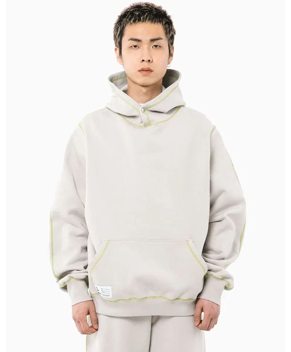 【雷市場（ポンジャン）商品韓国直送】 低い フレンチテリー スナップ フード付きTシャツ