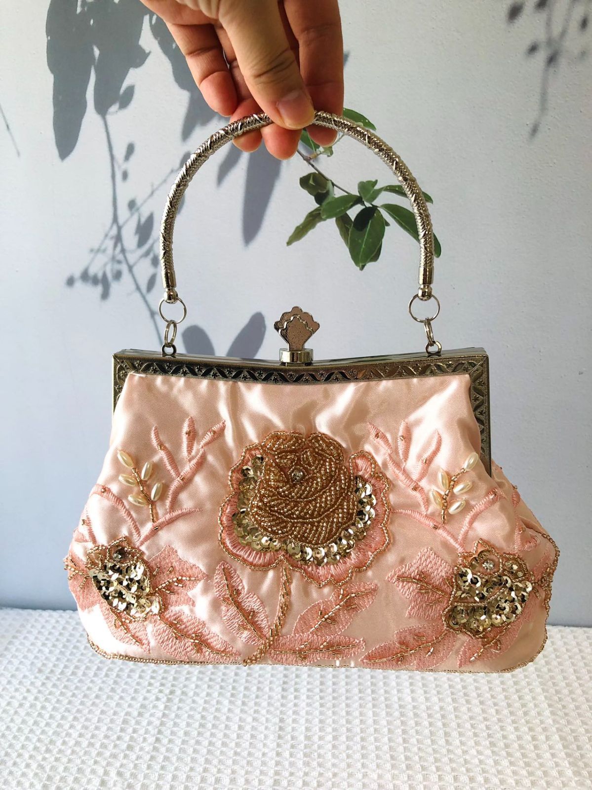 サンプル処分】パーティーバッグ ビーズ 刺繍 レディース 結婚式
