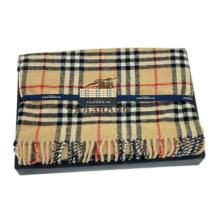 BURBERRY チェック柄　ウール　ひざ掛け BURBERRY バーバリー ひざ掛け チェック柄 ウール製 - メルカリ