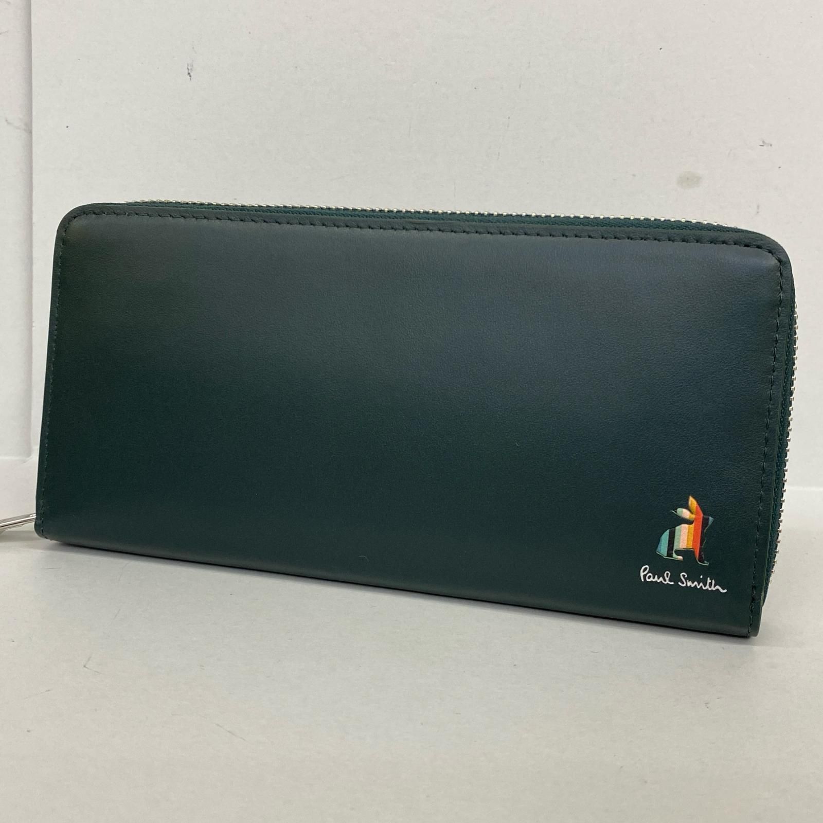 加古川店 Paul Smith | ポール スミス 長財布 マーケトリーストライプラビット BPS657 グリーン 124