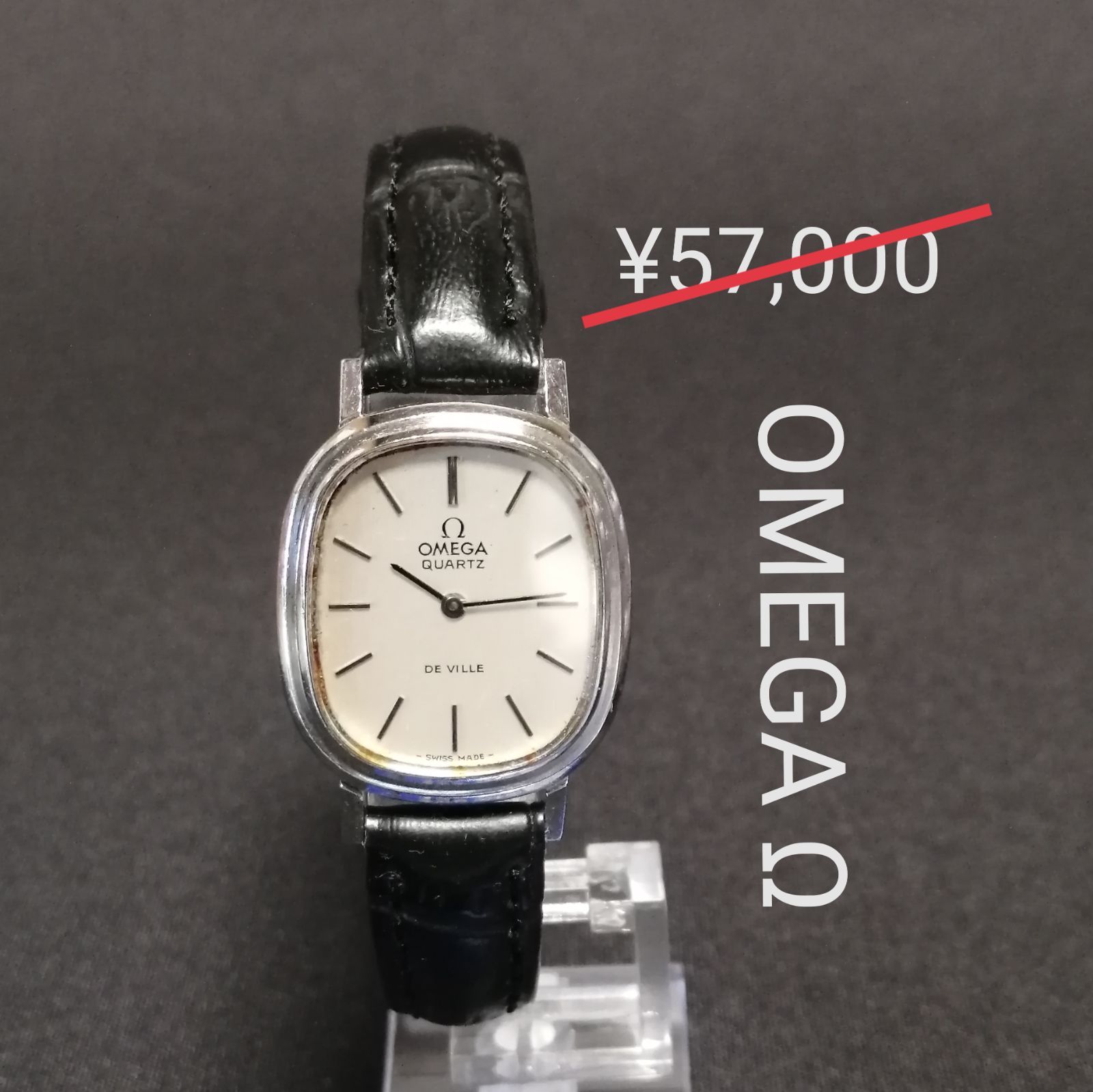 OMEGAオメガΩデビル◇美品♪Qz○稼働良好レディース腕時計 