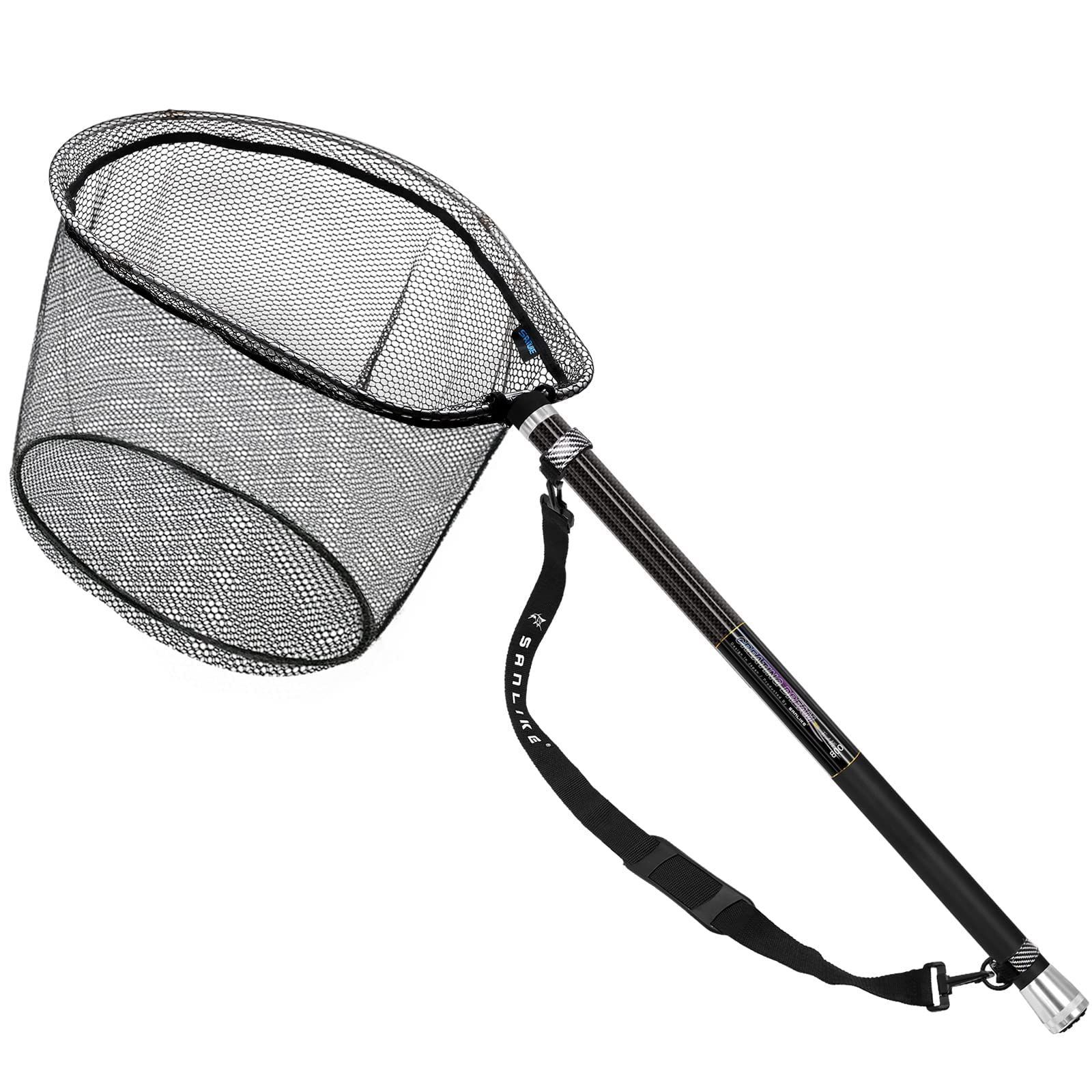 Style 8M サンライク SANLIKE タモ網 たも網 たもあみ 伸縮 ランディングネット 小継 99 カーボン製 9段階 玉網 釣り タモ たまあみ 4つ折り 枠サイズ60X48cm オーバルフレーム 淡水海水両用 日本デザイナー CREATING