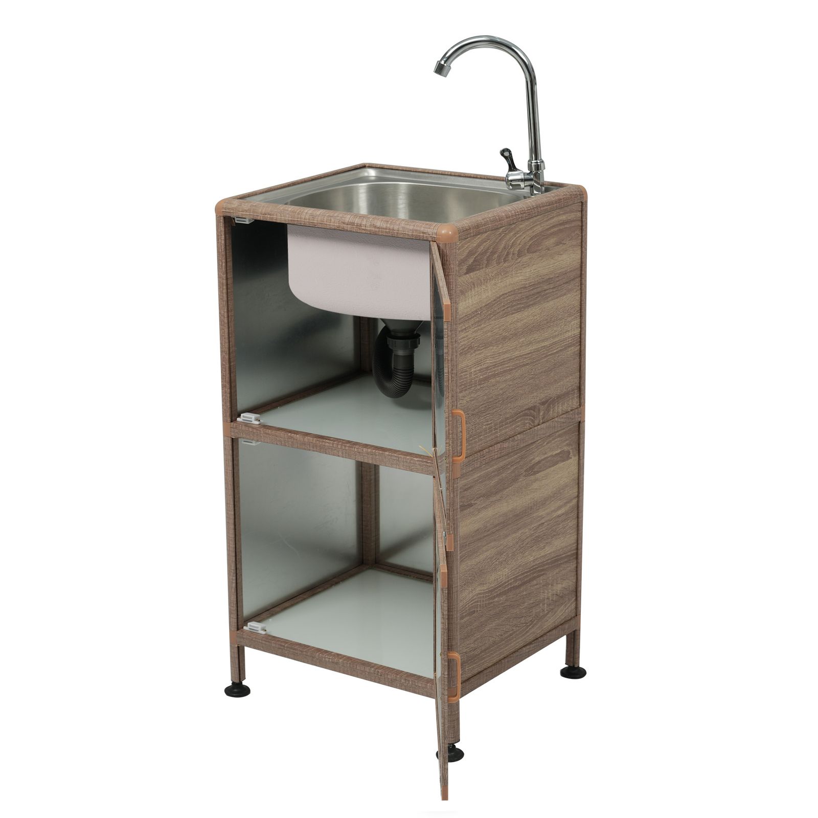 組み立て簡単 収納棚付