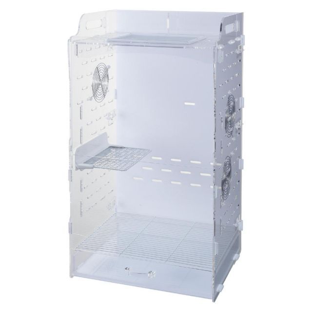 GEX ジェックス アクリルルーム3 390High 小動物用 フクロモモンガ デグー ケージ クリア コード穴付 アクリルケージ