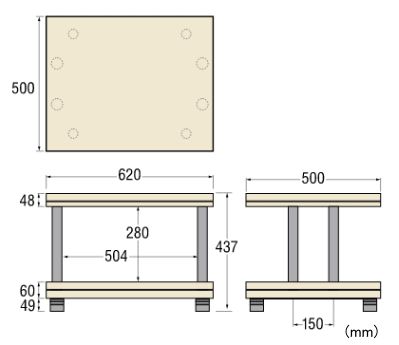 送料無料 CSR-2S-L タテ型オーディオラック2段 CSRシリーズ TAOC タオック