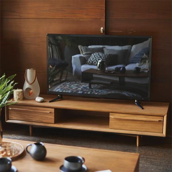 テレビボード 幅150cm TVボード テレビ台 TV台 ローボード おしゃれ 引き出し 2杯 天然木 オープンラック 北欧 スタイリッシュ モダン ナチュラル カントリー 【azm-tim-32】