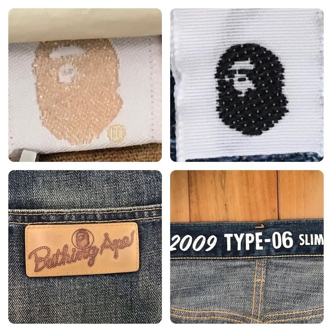 BAPE DAMAGE DENIM PANTS Mサイズ a bathing ape ABC camo ダメージ