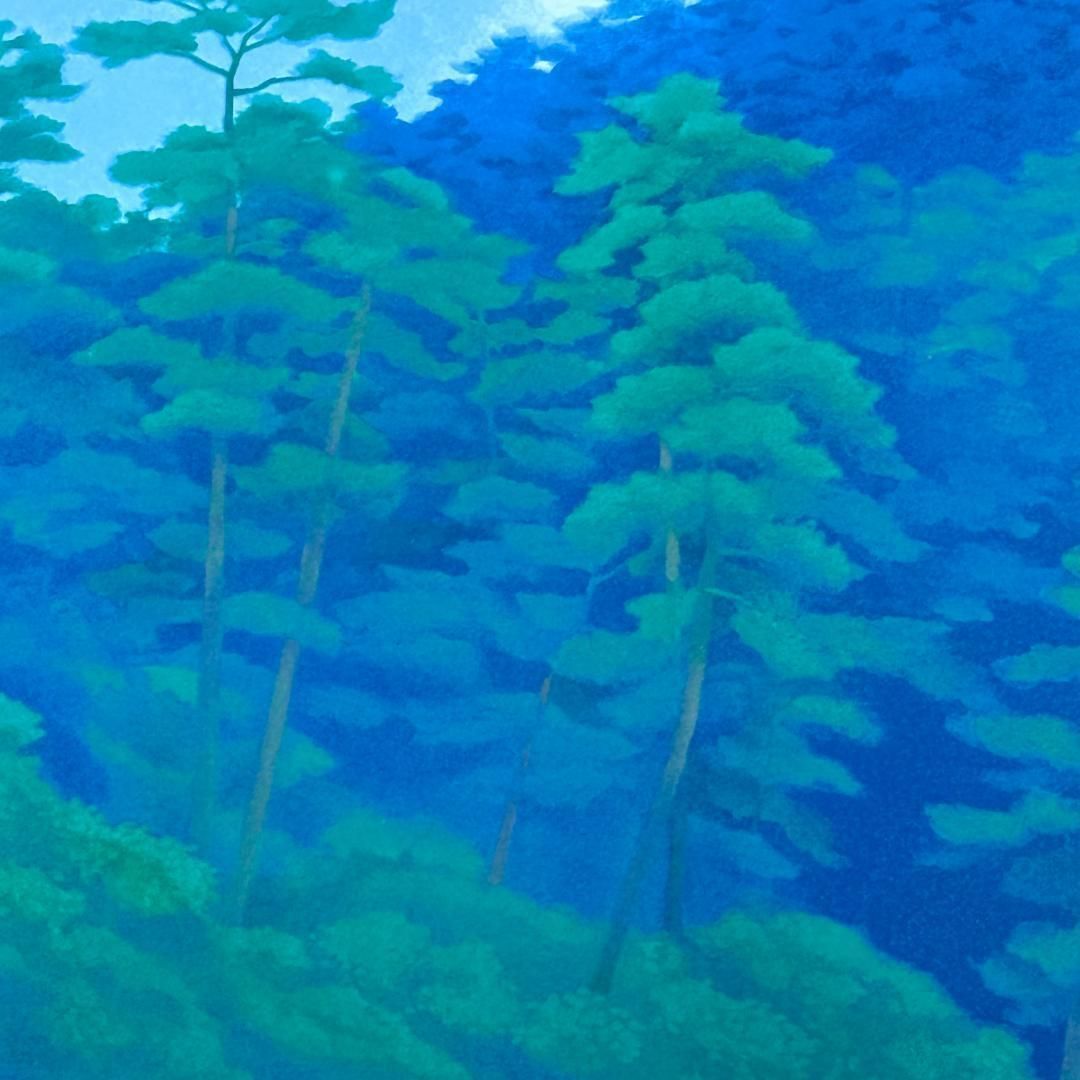 真作保証 東山魁夷 【月の出】 リトグラフ 美品 1999年 生前作 真作保証 東山魁夷 【月の出】 リトグラフ 美品 限定 280 1999年 希少