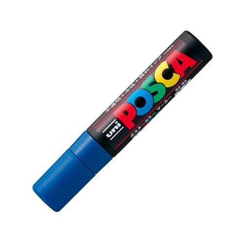 まとめ 三菱鉛筆 水性ペン ポスカ 太 青 PC17K-33 ×15セット