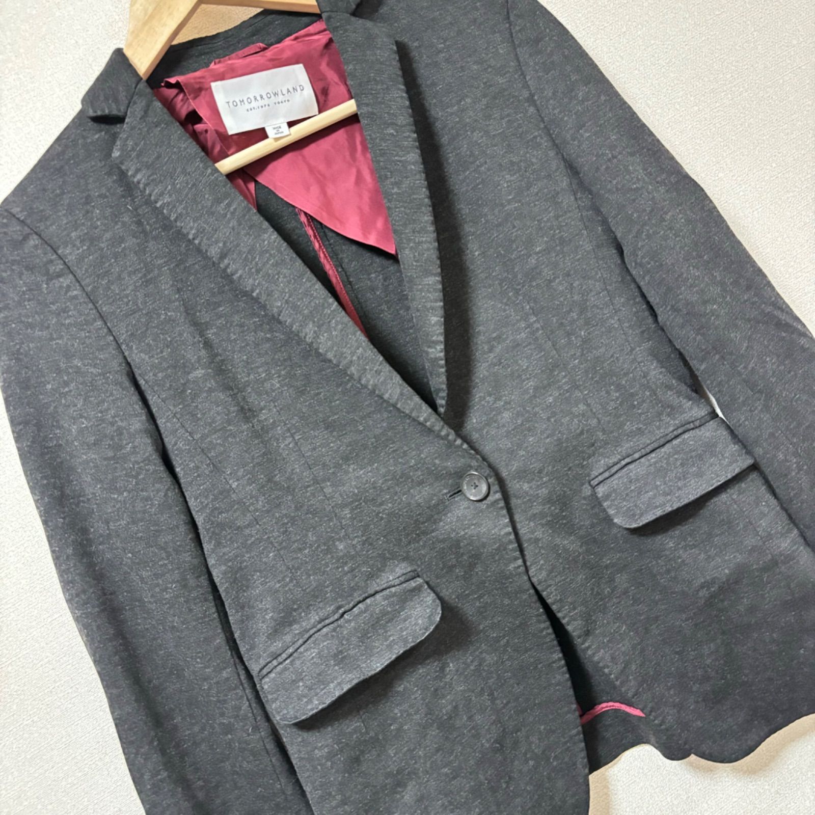 TOMORROWLAND テーラードジャケット ダークグレー サイズ46