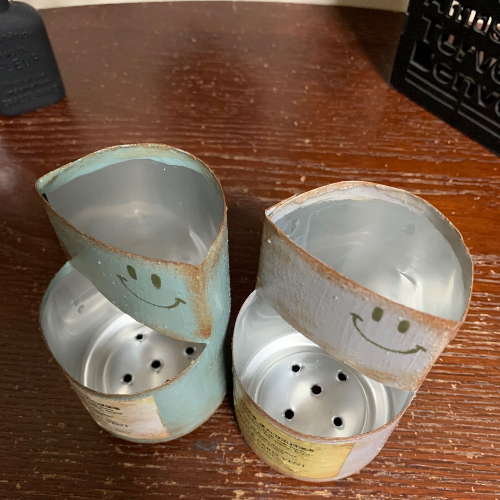 リメイク鉢 ☆ くれよん♡ リメイク鉢♡リメ鉢♡リメ缶♡多肉植物♡ハンドメイド♡素焼き鉢