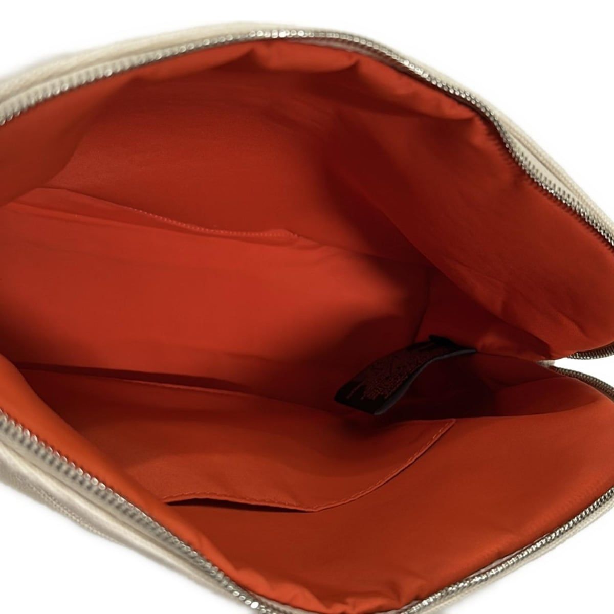 HERMES(エルメス) ポーチ美品 ボリードポーチ25 白×ライトブラウン  