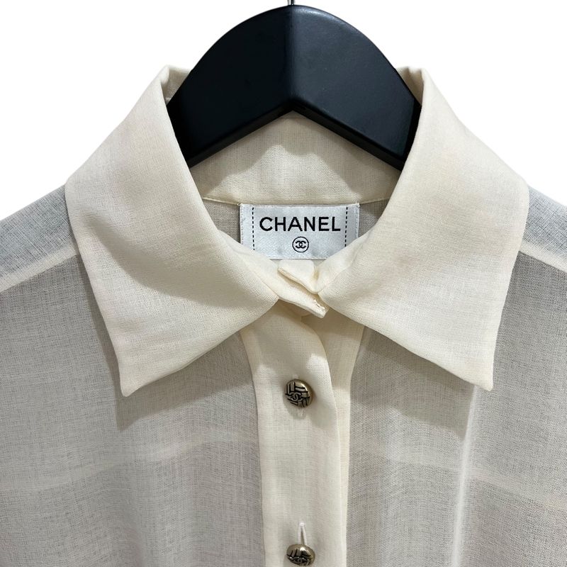 シャネル CHANEL ココボタン シフォンブラウス P41879 34