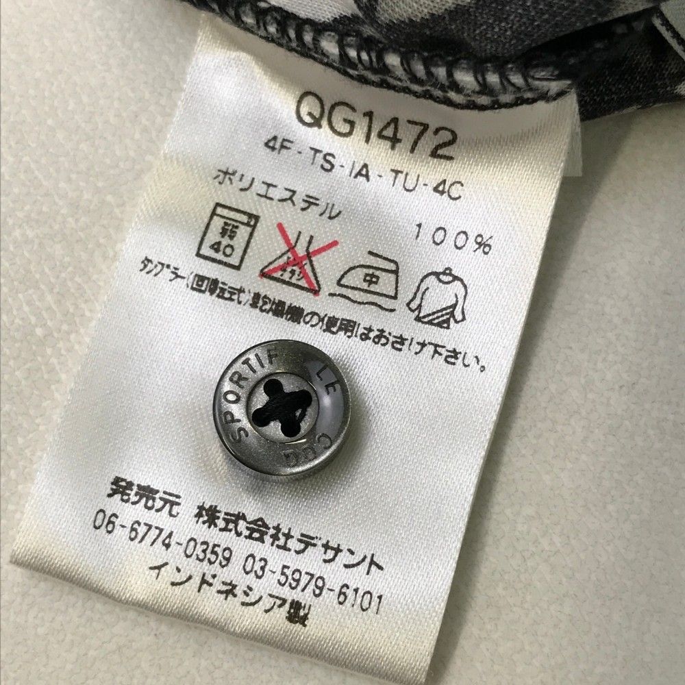 サイズ：L LE COQ GOLF ルコックゴルフ 2024年モデル 長袖ポロシャツ 総柄 グレー系 [240101424081] ゴルフウェア メンズ ストスト le coq sportif GOLF ルコックスポルティフ ゴルフ ストレッチ
