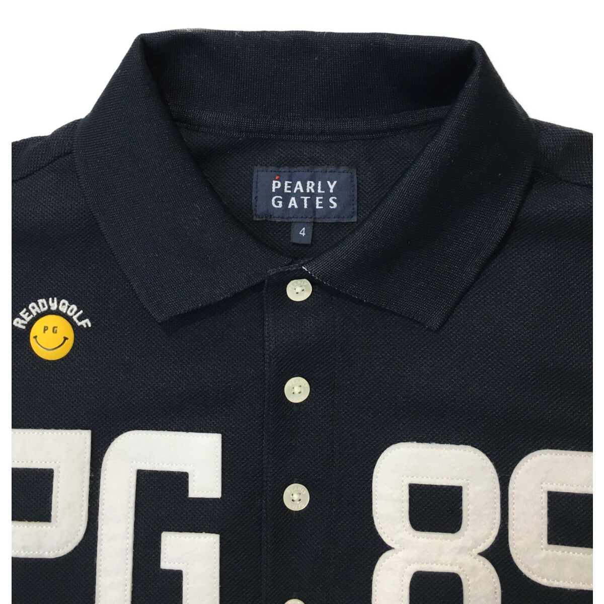 メンズ パーリーゲイツ PEARLY GATES 半袖ポロシャツ 4(M) 紺 ネイビー