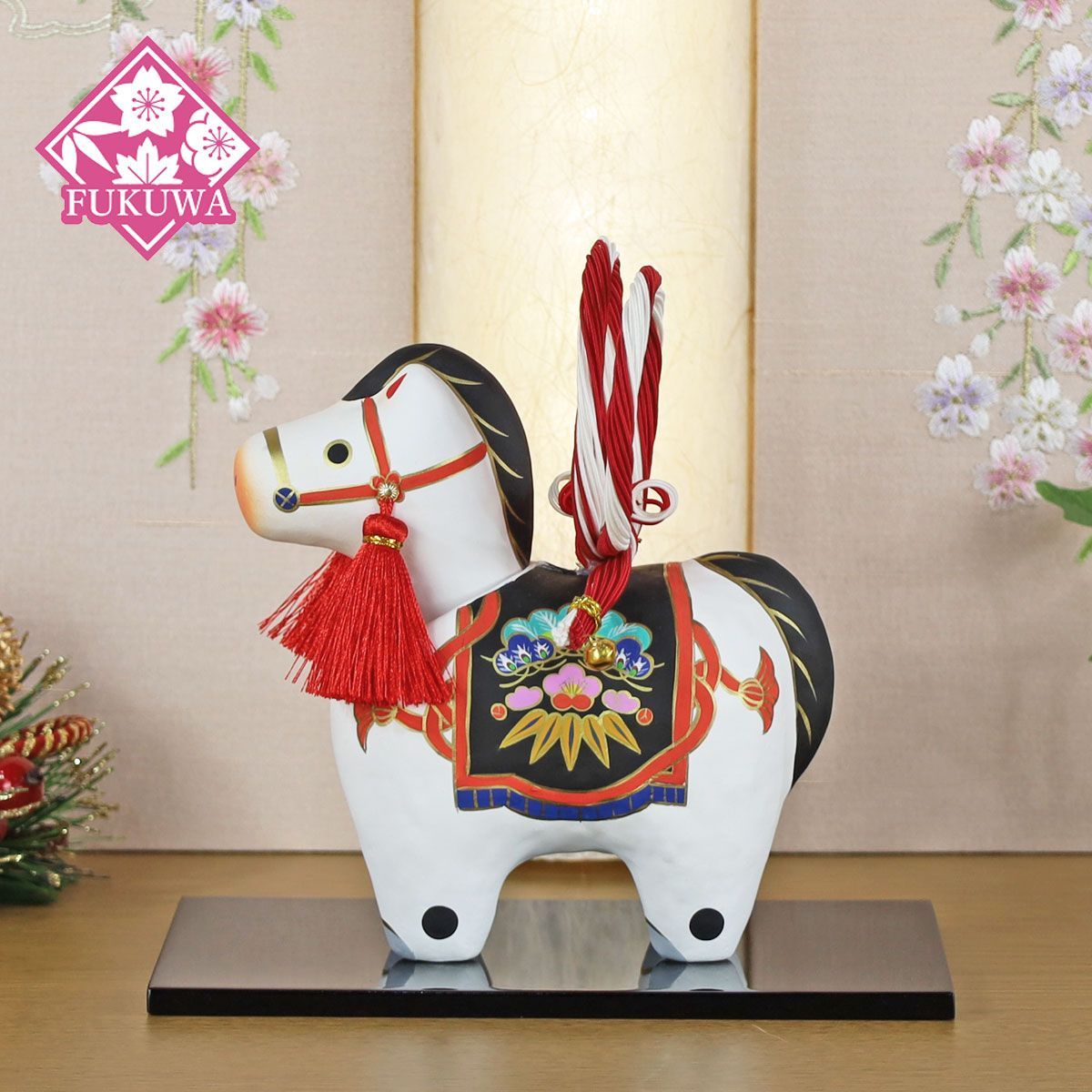 置物 干支置物 室町 招福午（天瑞馬）桐箱入 ◎2個目～大幅値引き対象