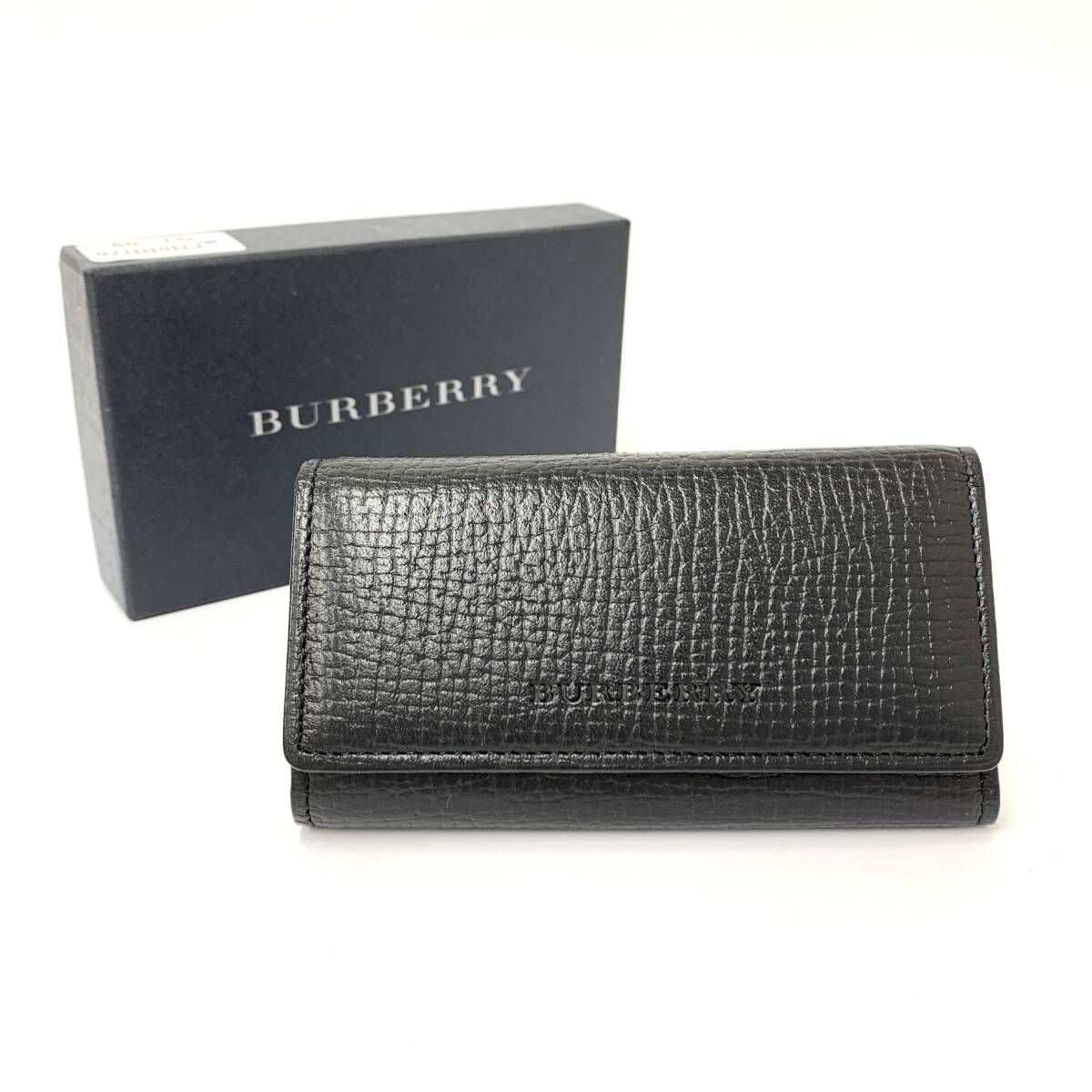 A1169 BURBERRY バーバリー ノバチェック 5連 キーケース レザー ブラック