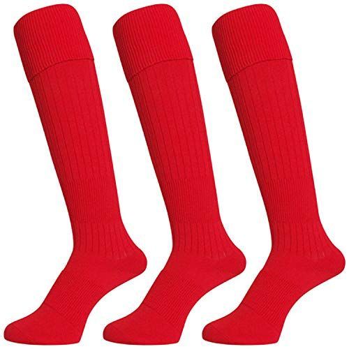 16.0-18.0 cm_レッド VAXPOT(バックスポット) サッカー ラグビー ソックス ストッキング 3足組 子供用 ジュニア キッズ 【摩擦に強い サポート設計】 VA-6021 RED 16-18cm