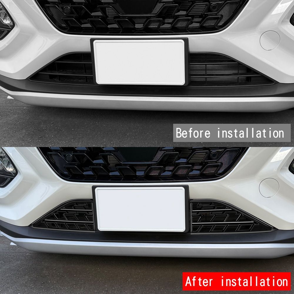 24年式スズキ FRONX 用 フロントロアグリル フロントフェイス装飾フレーム 外装パーツ 車体保護 傷防止 耐摩耗 2枚セット