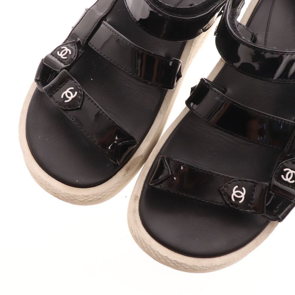 □ シャネル サンダル シューズ 靴 ココマーク アンクルストラップ  