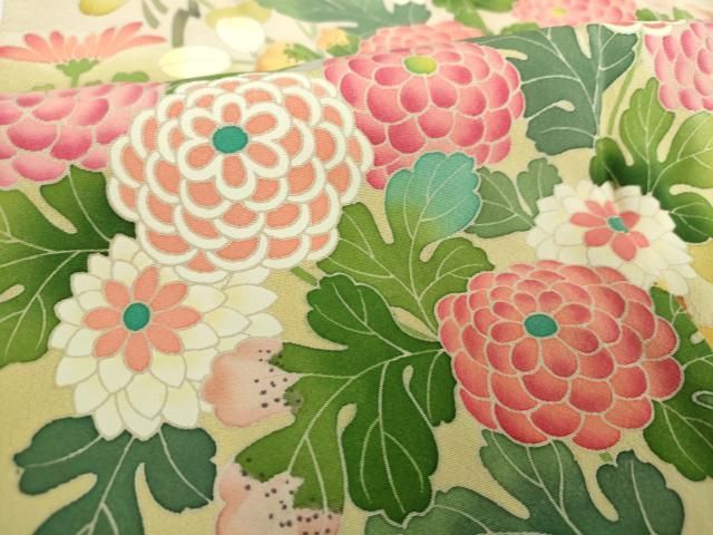 平和屋着物○豪華振袖 友禅 松竹梅 風景花文 暈し染め 正絹 逸品