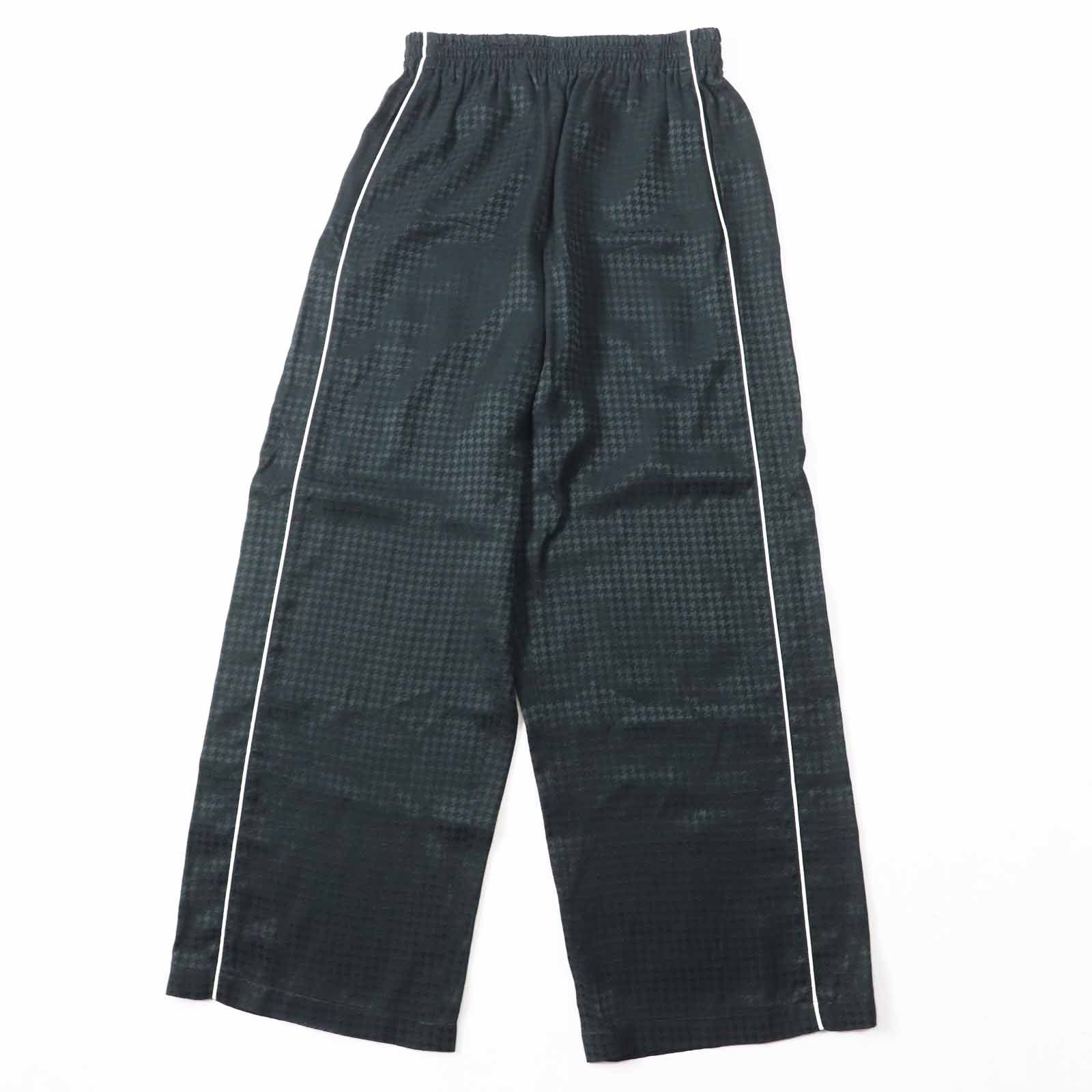 バレンシアガ ワイド トラックパンツ 千鳥格子 Sサイズ ブラック バレンシアガ ワイド トラックパンツ 千鳥格子 Sサイズ ブラック