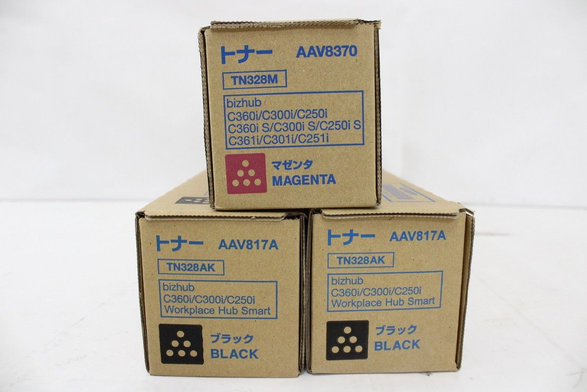 人類 コニカミノルタ 純正 トナー TN328 2色3本 マゼンタ ブラック KONICA MINOLTA ITI15LQIV65W-D-S08-byebye