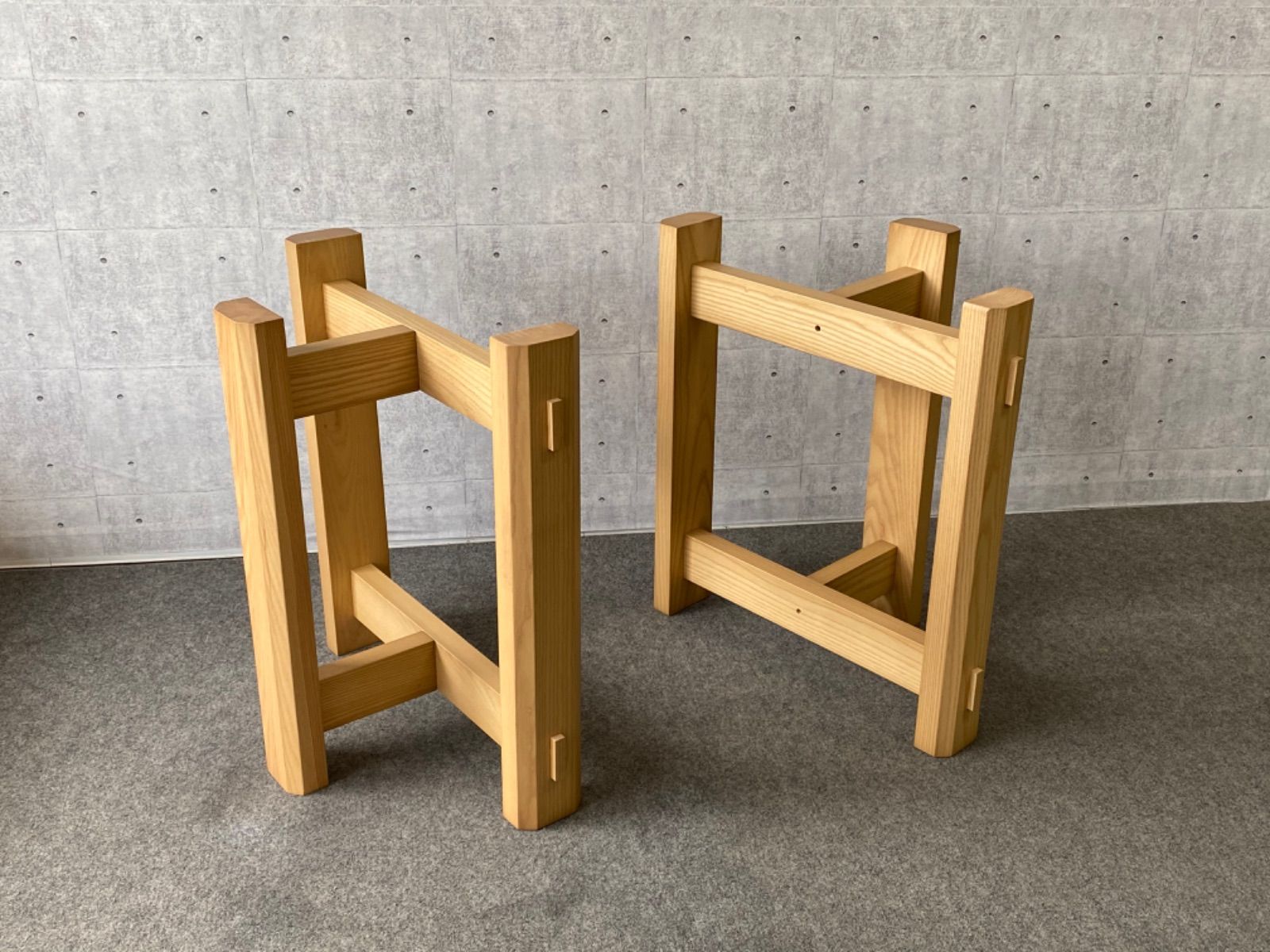 テーブル用脚 タモ無垢 高さ65cm