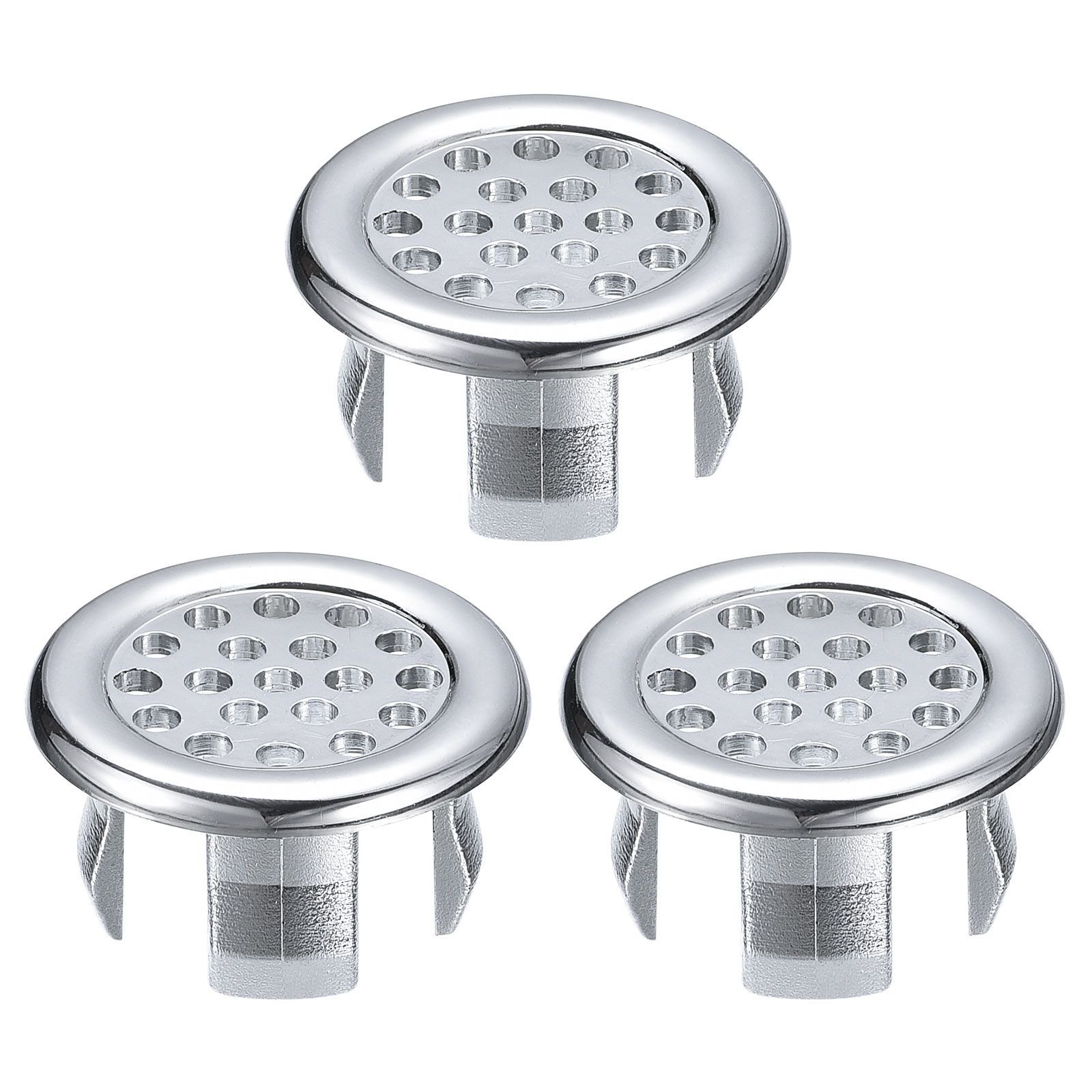 uxcell シンクトリムオーバーフローカバー シンクオーバーフローリング 浴室キッチン洗面台排水口カバー ホールインサート ラウンドキャップ