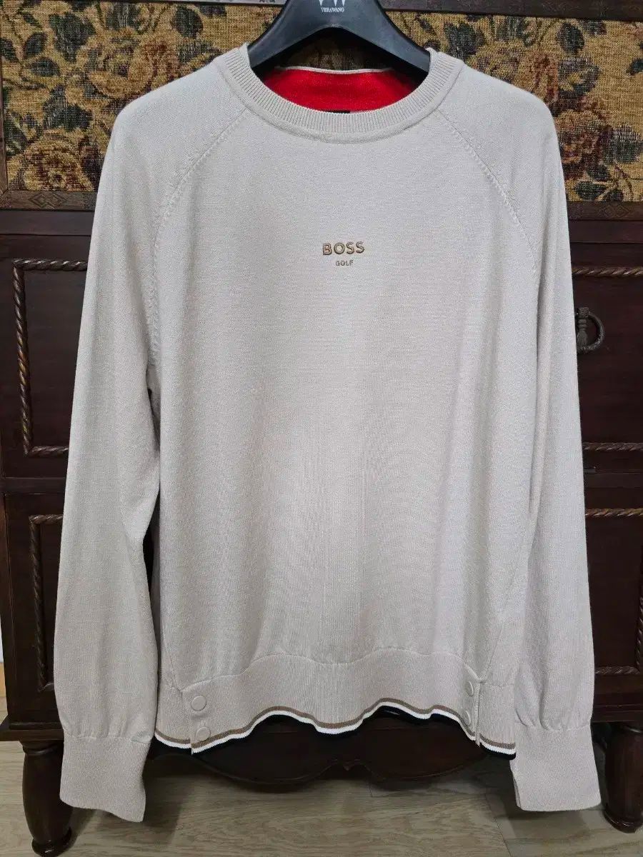 ボス BOSS ゴルフ スクリプトラウンドネック セーター M|55-66