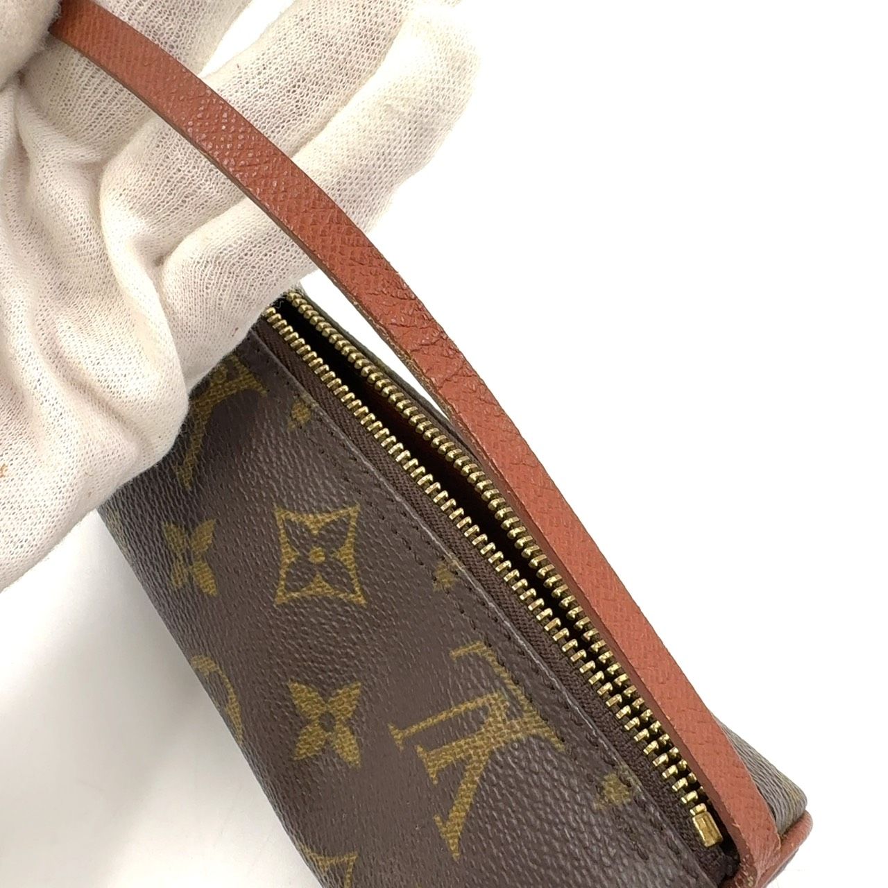 パピヨン付属ポーチ レザー×PVC