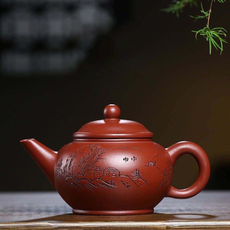 ティーポット耐熱 宜興紫砂壺 陶磁器 紫砂 後手 茶道具