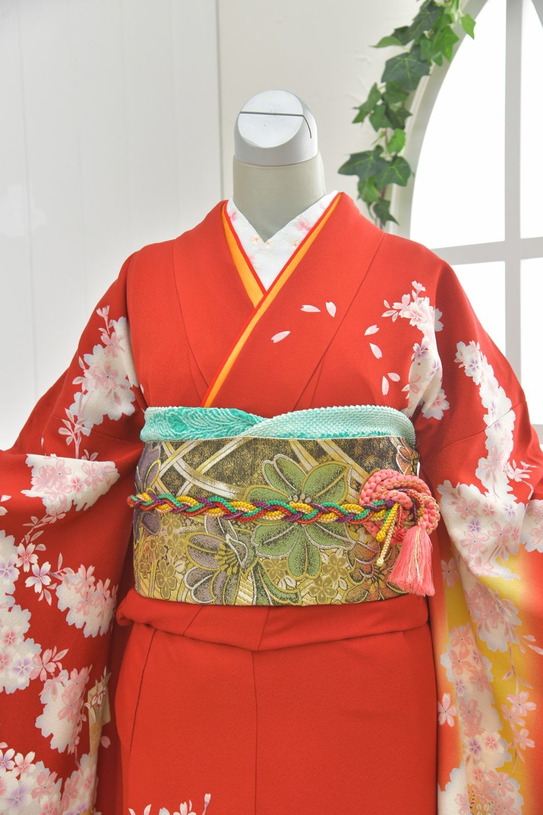 振袖 身長147-162cm 白 wh-046（【レンタル】 振袖 フルセット