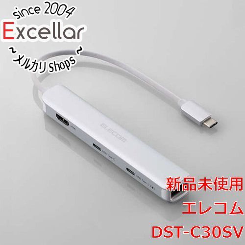 [bn:5] ELECOM　USB Type-C ドッキングステーション スリムタイプ 6in1　DST-C30SV　シルバー