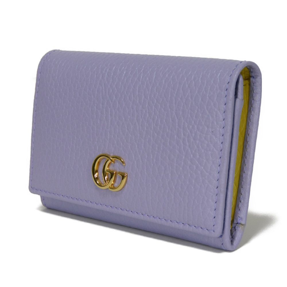 Gucci GGロゴ 名刺入れ 紫とイエロー GUCCI グッチ ダブルG バイカラー カードホルダー 現行 パステル