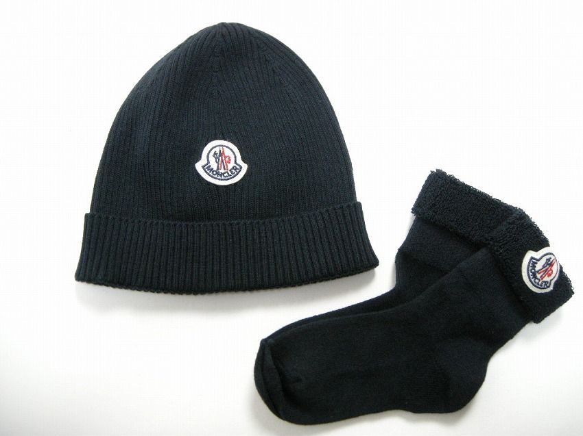 ベビー サイズXXS-XS モンクレール 小物セット ニットキャップ 帽子 靴下
