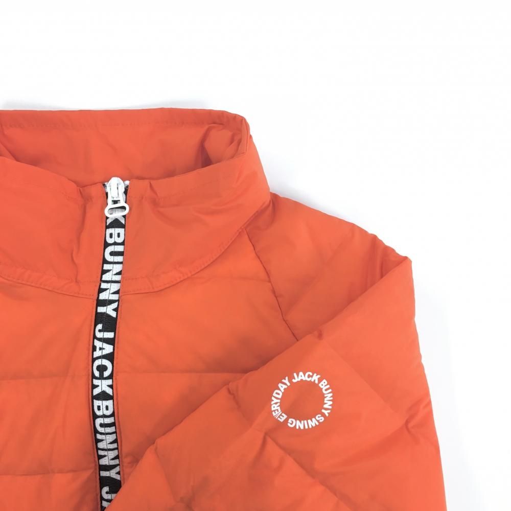 美品・ジャックバニーオレンジ ダウンジャケット フロントポケット付き ☆SALE価格☆【超美品】ジャックバニー ダウンジャケット オレンジ×黒