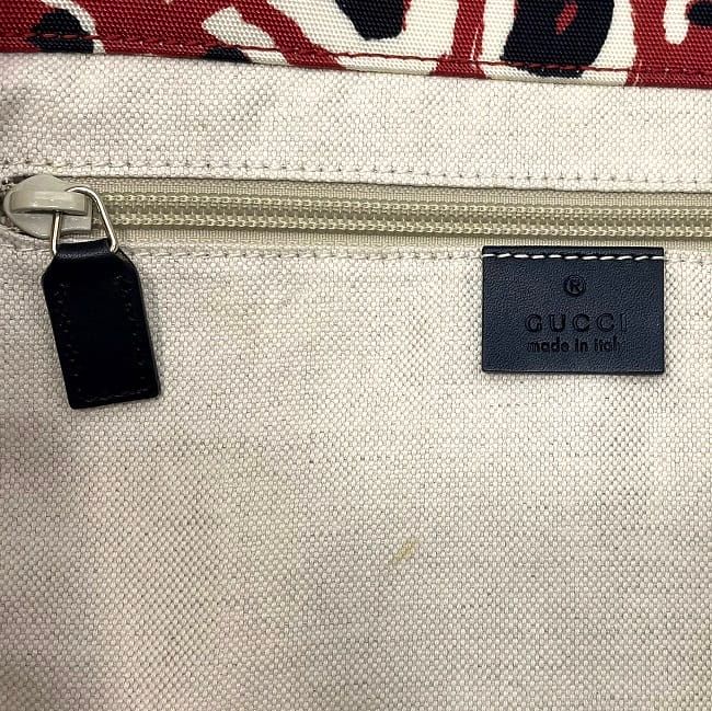 グッチ トートバッグ レッド ブラック レオパード 282439 美品 - メルカリ