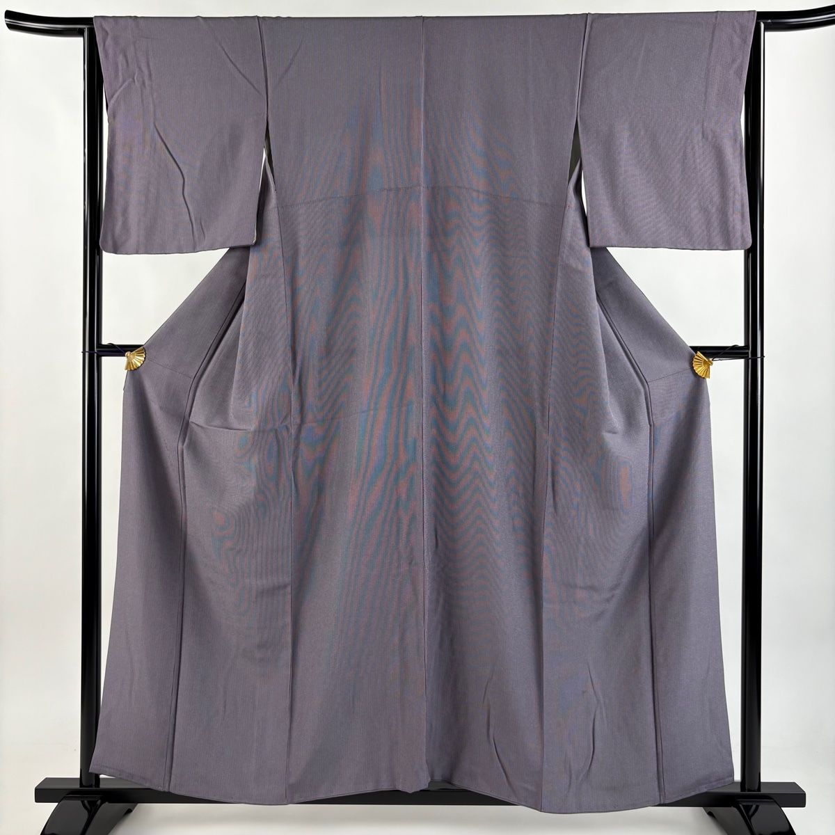 江戸小紋 身丈157cm 裄丈64cm M 袷 万筋 紫 正絹