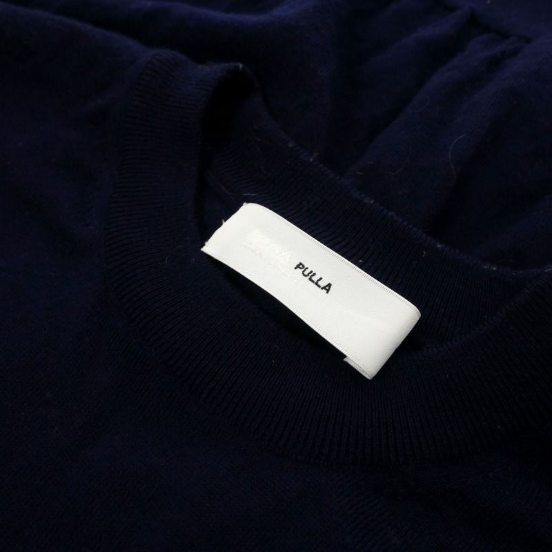 トーガ プルラ TOGA PULLA ウール フリルニット セーター 36 ネイビー  