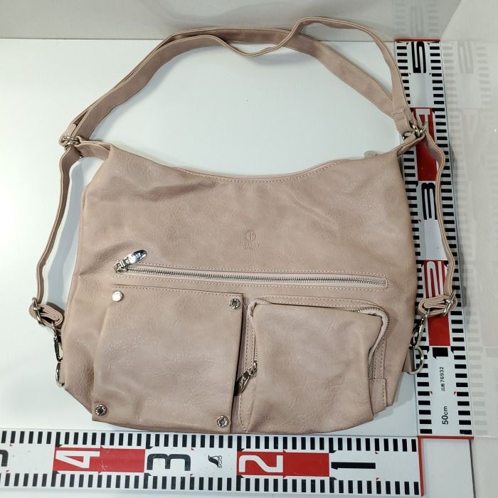 【美品】 ディーケリー D.KELLY レザー 2way 変形 リュック ショルダーバッグ ピンク 9590043e20250312