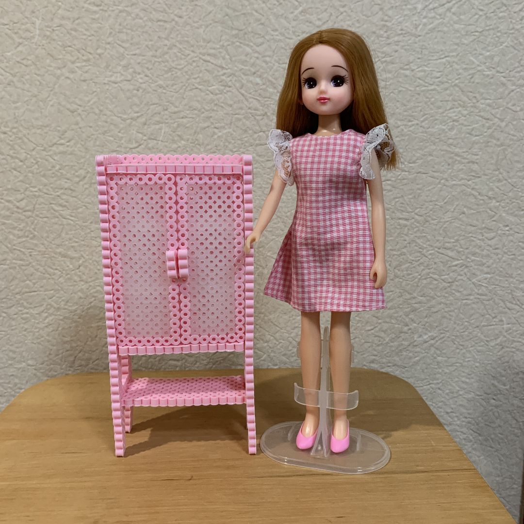 アイロンビーズ ミニチュア 医療戸棚 キャビネット ピンク - メルカリ 