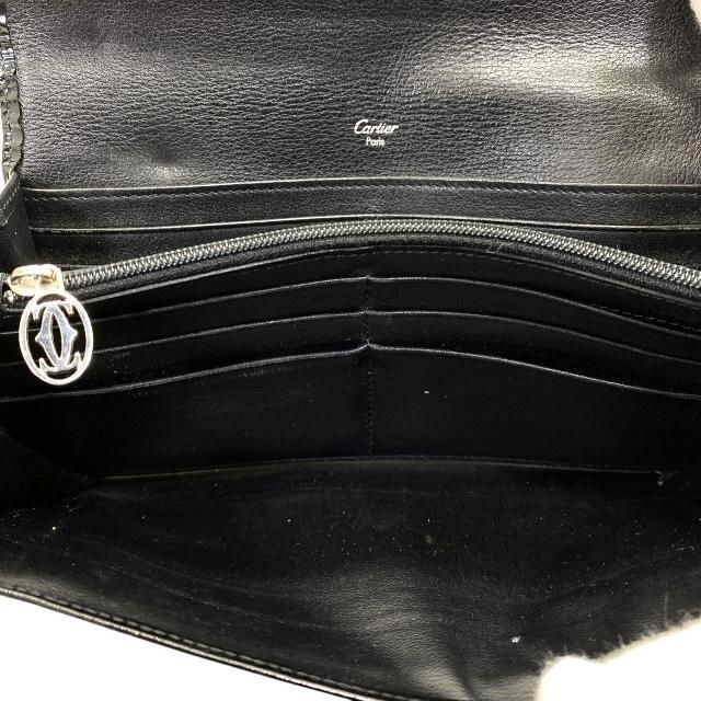 Cartier カルティエ　希少 二つ折り 長財布 ブラック 黒 Cartier カルティエ 二つ折り財布 ブラック ブランド レディース 楽天
